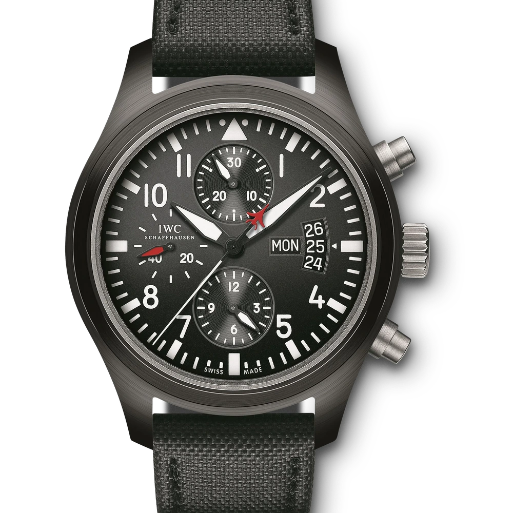 IWC Pilot's Watch Chronograph TOP GUN, Ceramic, black dial