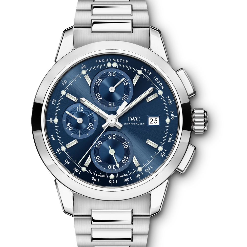IWC Ingenieur Chronograph, Stainless steel, blue dial