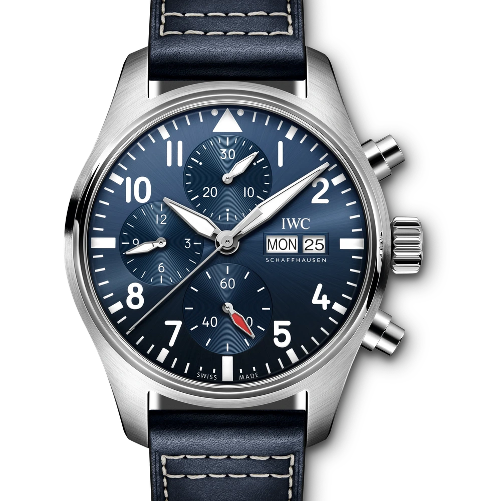 IWC Pilot's Watch Chronograph 41, Stainless steel, blue dial