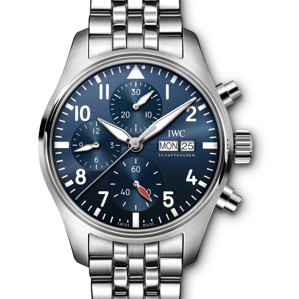 IWC Pilot's Watch Chronograph 41, Stainless steel, blue dial