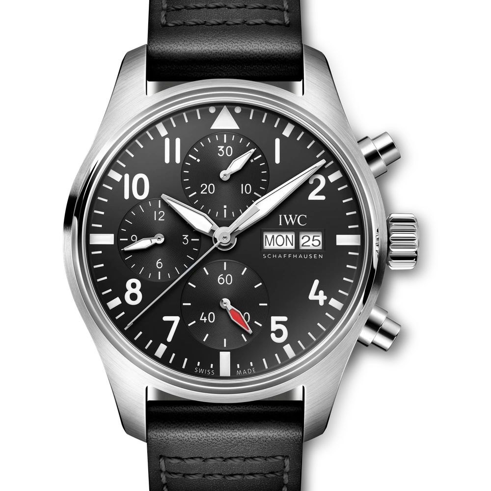 IWC Pilot's Watch Chronograph 41, Stainless steel, black dial