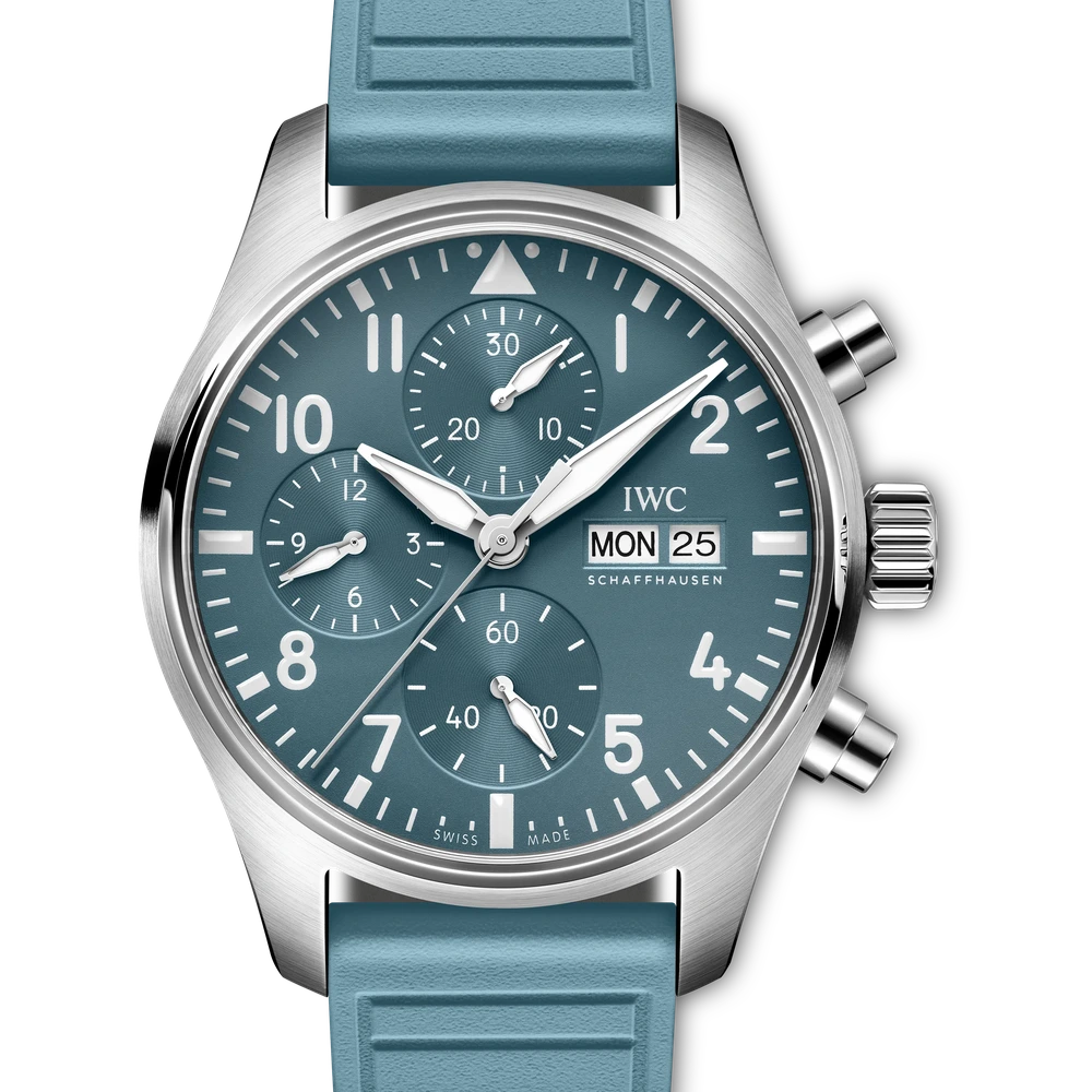 IWC Pilot's Watch Chronograph 41, Stainless steel, blue dial