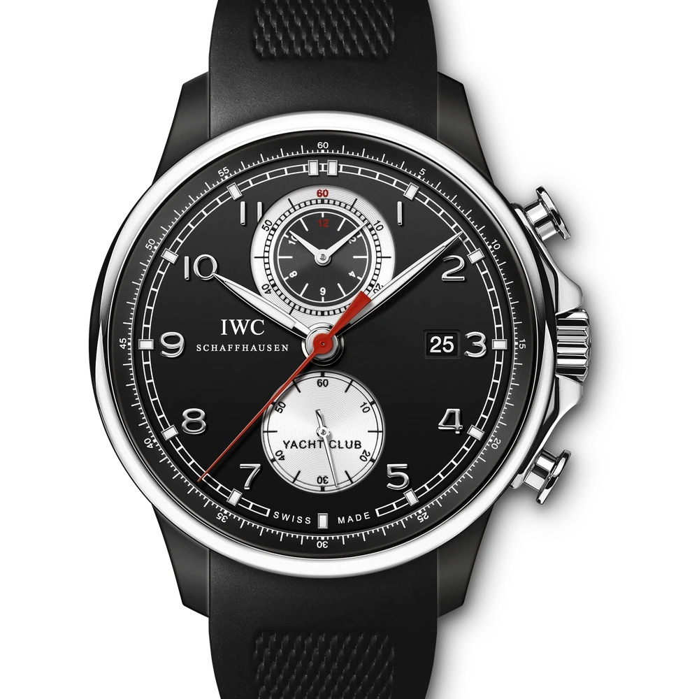 IWC Portugieser Yacht Club Chronograph, Stainless steel, black dial