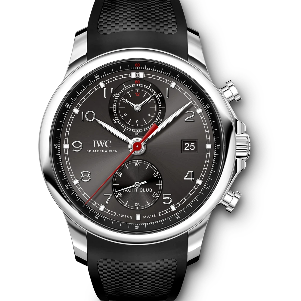 IWC Portugieser Yacht Club Chronograph, Stainless steel, black dial