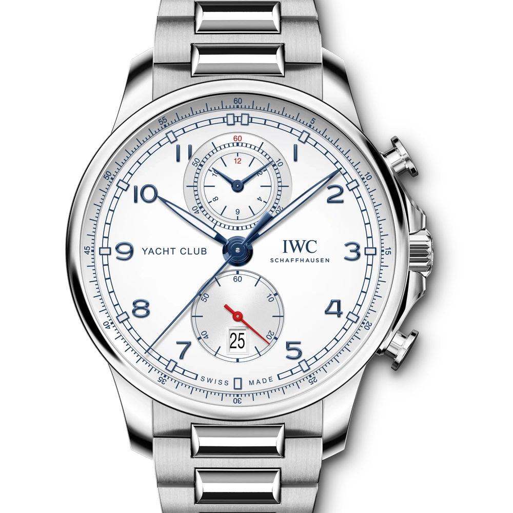 IWC Portugieser Yacht Club Chronograph, Stainless steel, silver plated dial