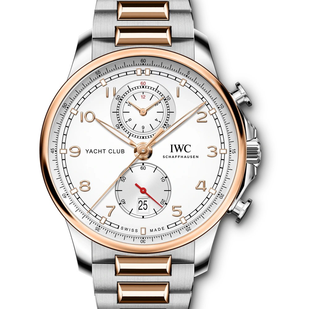 IWC Portugieser Yacht Club Chronograph, Stainless steel, silver plated dial
