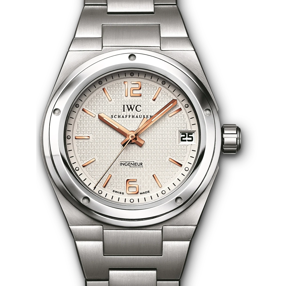 IWC Ingenieur Midsize, Stainless steel, silver plated dial