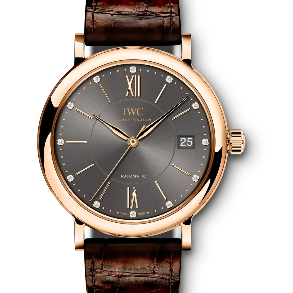IWC Portofino Automatic 37, 18 ct 5N gold, grey dial