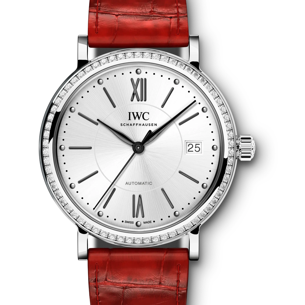 IWC Portofino Automatic 37, Stainless steel, silver plated dial