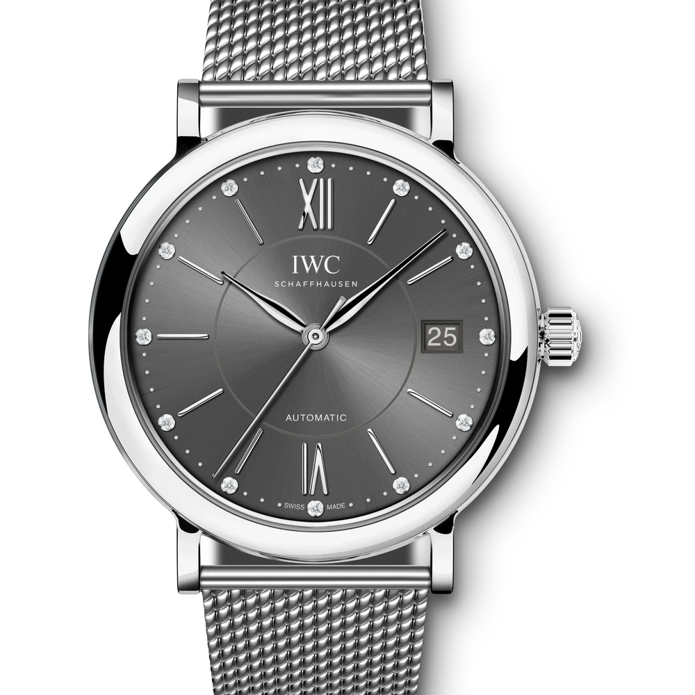 IWC Portofino Automatic 37, Stainless steel, grey dial