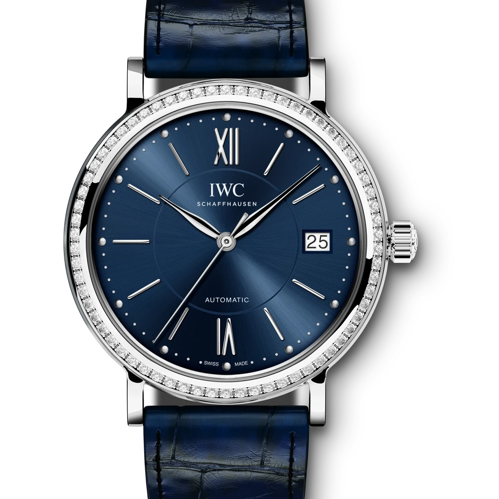 IWC Portofino Automatic 37, Stainless steel, blue dial