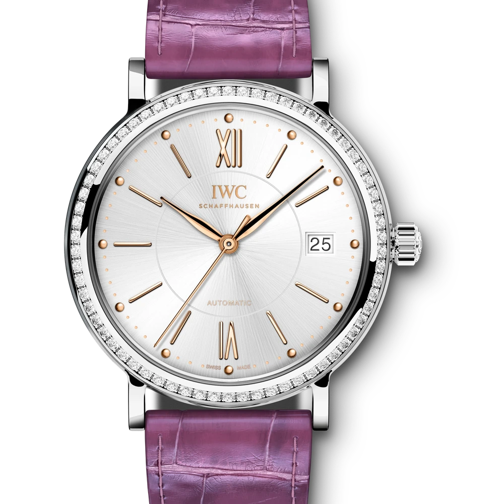 IWC Portofino Automatic 37, Stainless steel, silver plated dial