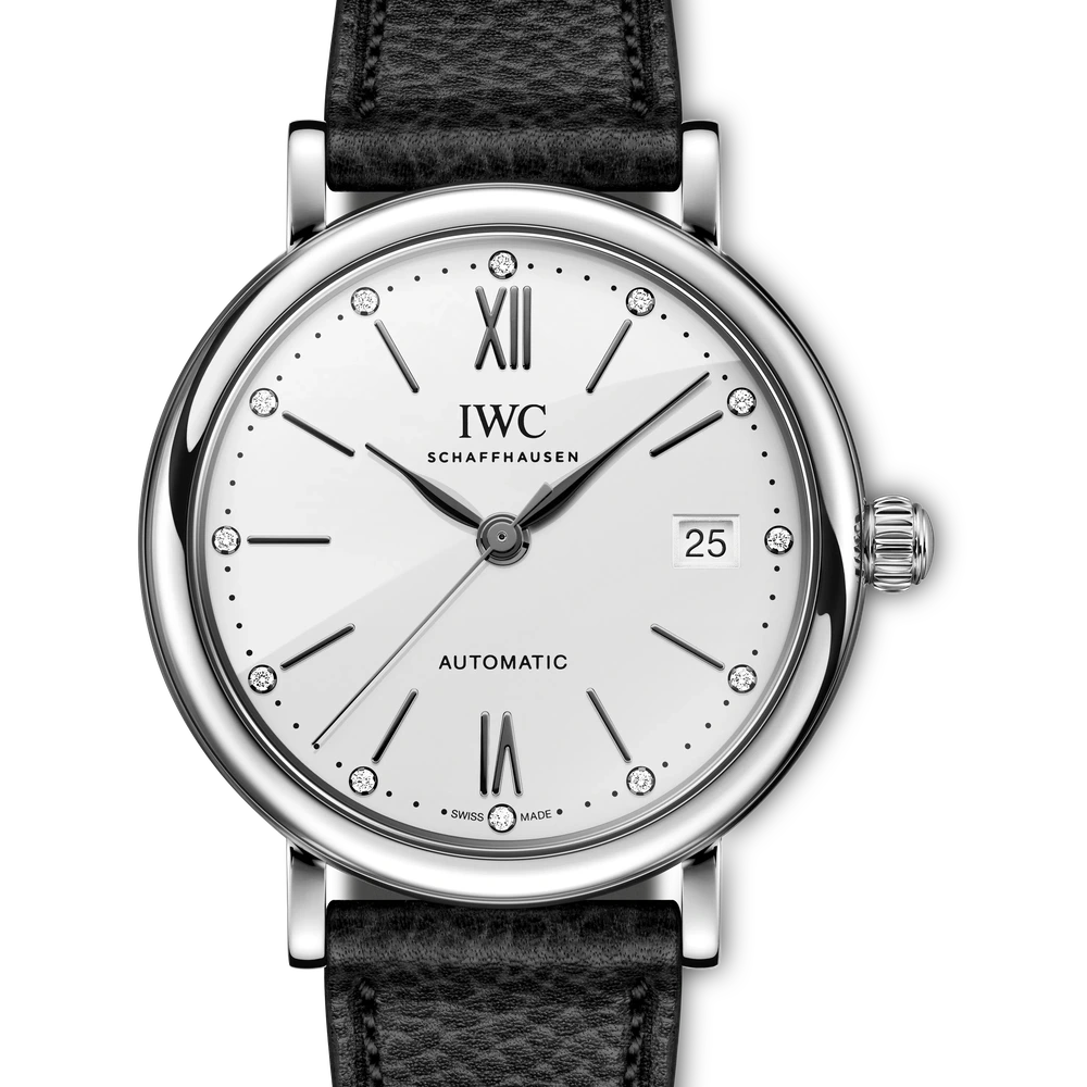 IWC Portofino Automatic 37, Stainless steel, white dial