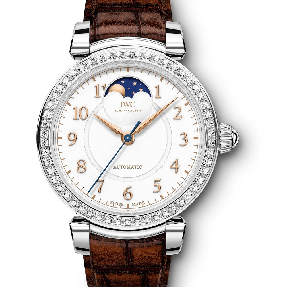 IWC Da Vinci Automatic Moon Phase 36, Stainless steel, silver dial