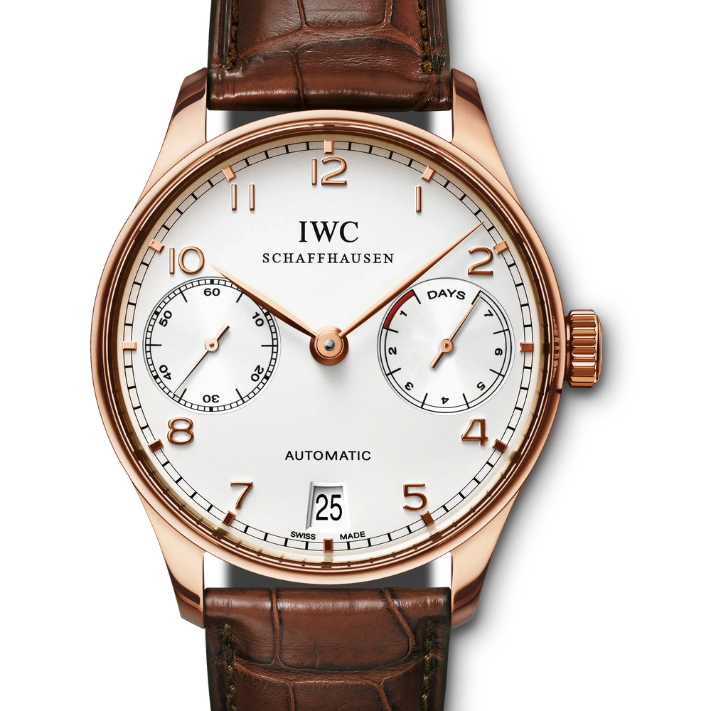 IWC Portugieser Automatic, 18 ct 5N gold, silver dial