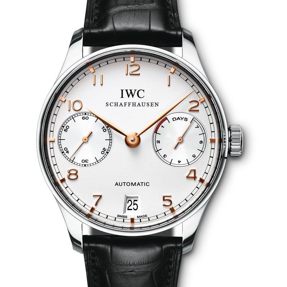 IWC Portugieser Automatic, Stainless steel, silver dial