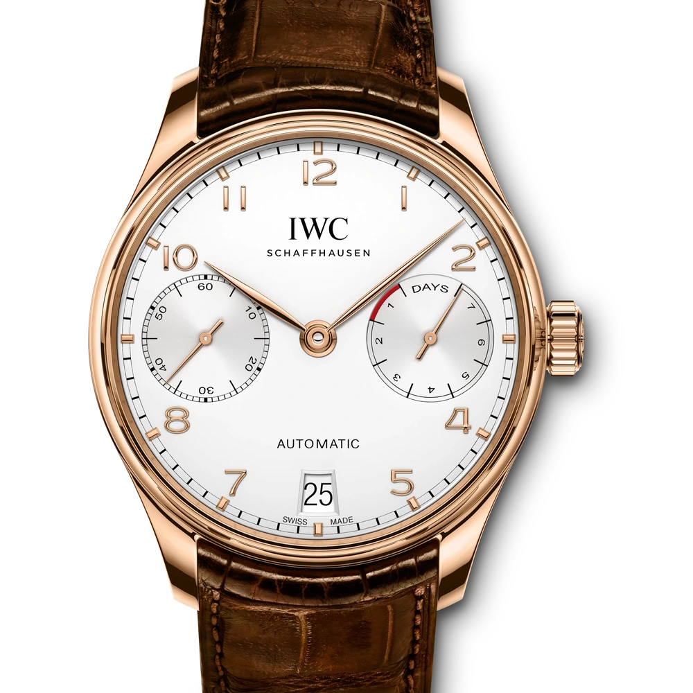 IWC Portugieser Automatic, 18 ct 5N gold, silver plated dial