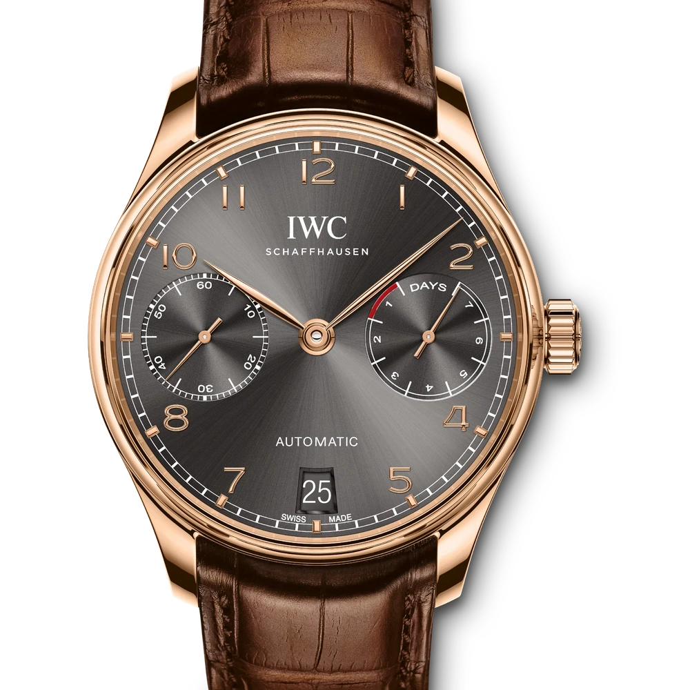 IWC Portugieser Automatic, 18 ct 5N gold, grey dial
