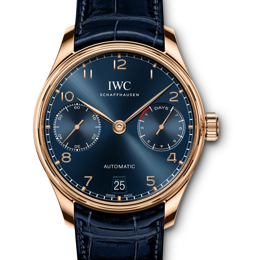 IWC Portugieser Automatic, 18 ct 5N gold, blue dial
