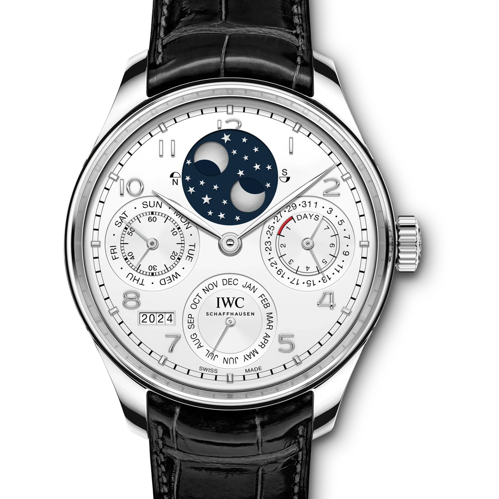 IWC Portugieser Perpetual Calendar, Platinum, silver dial