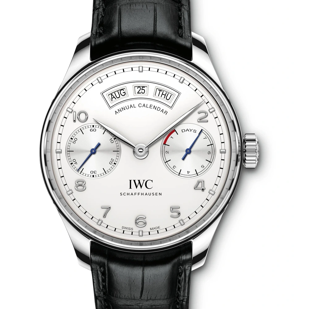 IWC Portugieser Annual Calendar, Stainless steel, silver dial