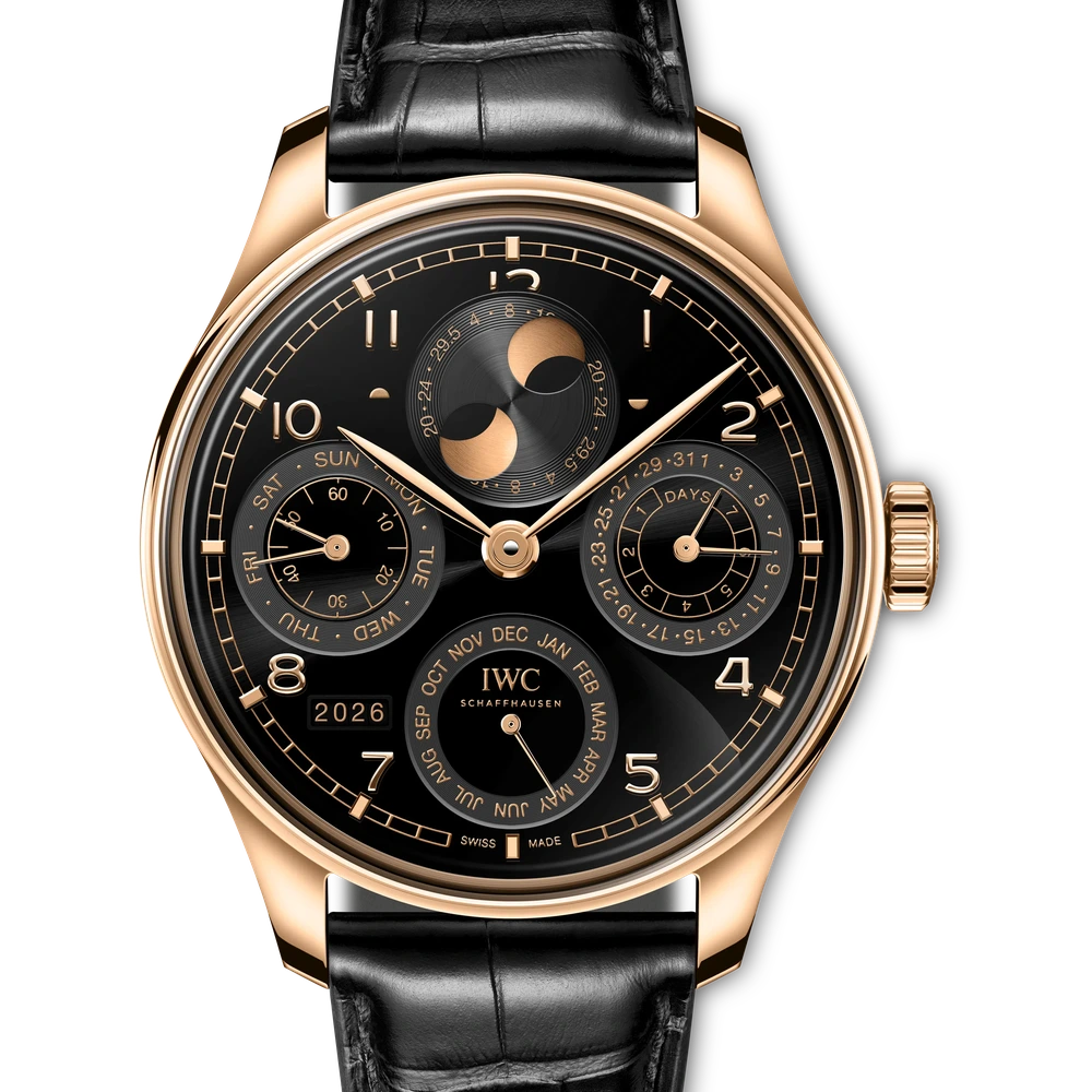 IWC Portugieser Perpetual Calendar 44, 18 ct Armor Gold®, black dial