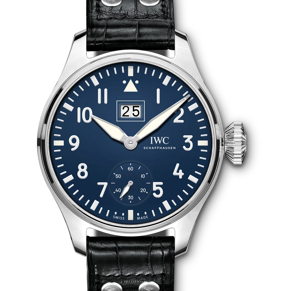 IWC Big Pilot's Watch Big Date Edition "150 Years", Stainless steel, blue dial