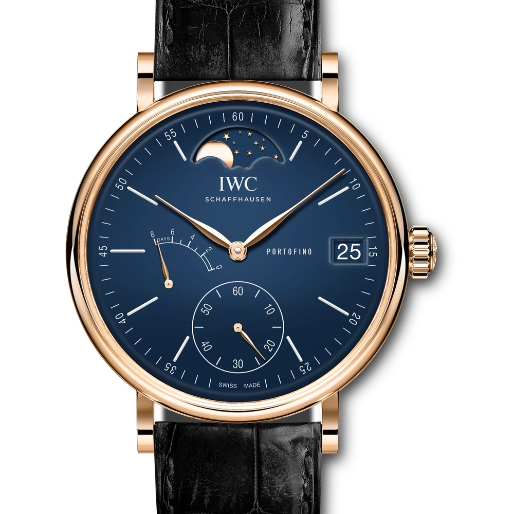 IWC Portofino Hand-Wound Moon Phase Edition "150 Years", 5N gold