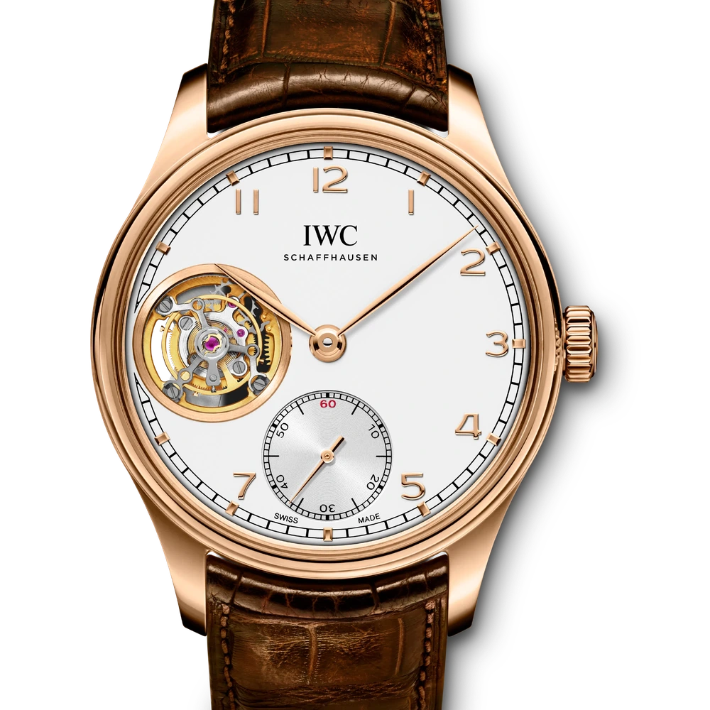 IWC Portugieser Tourbillon Hand-Wound, 18 ct 5N gold, silver dial