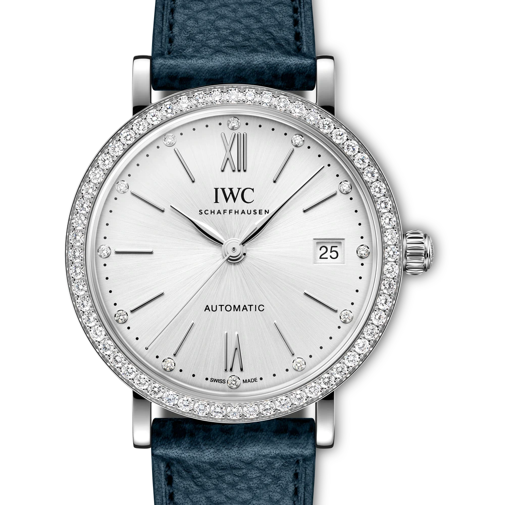 IWC Portofino Automatic 37, Stainless steel, silver plated dial