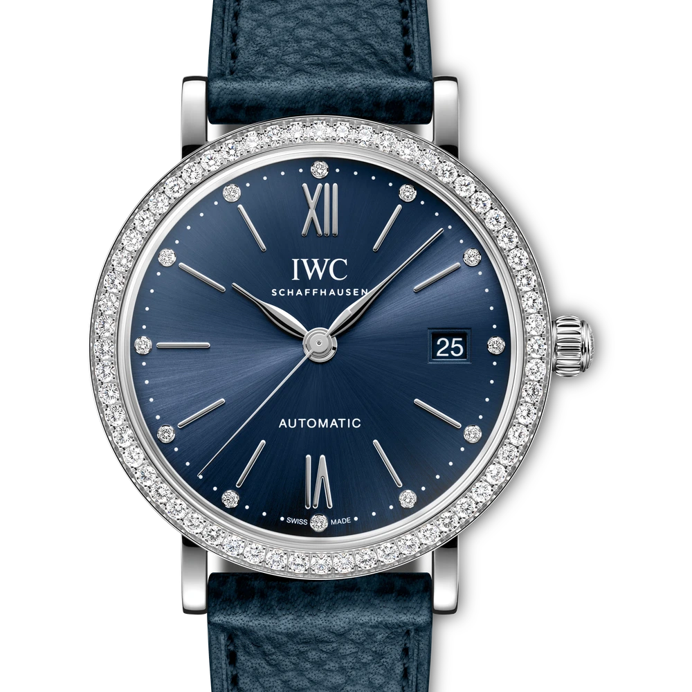 IWC Portofino Automatic 37, Stainless steel, blue dial