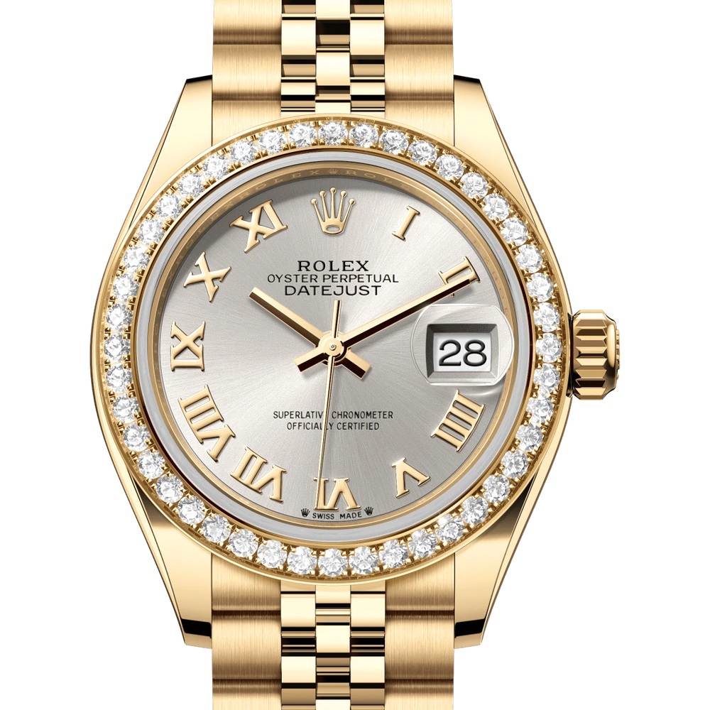 Rolex Lady-Datejust Oyster, 28 mm, yellow gold and diamonds Reference 279138RBR