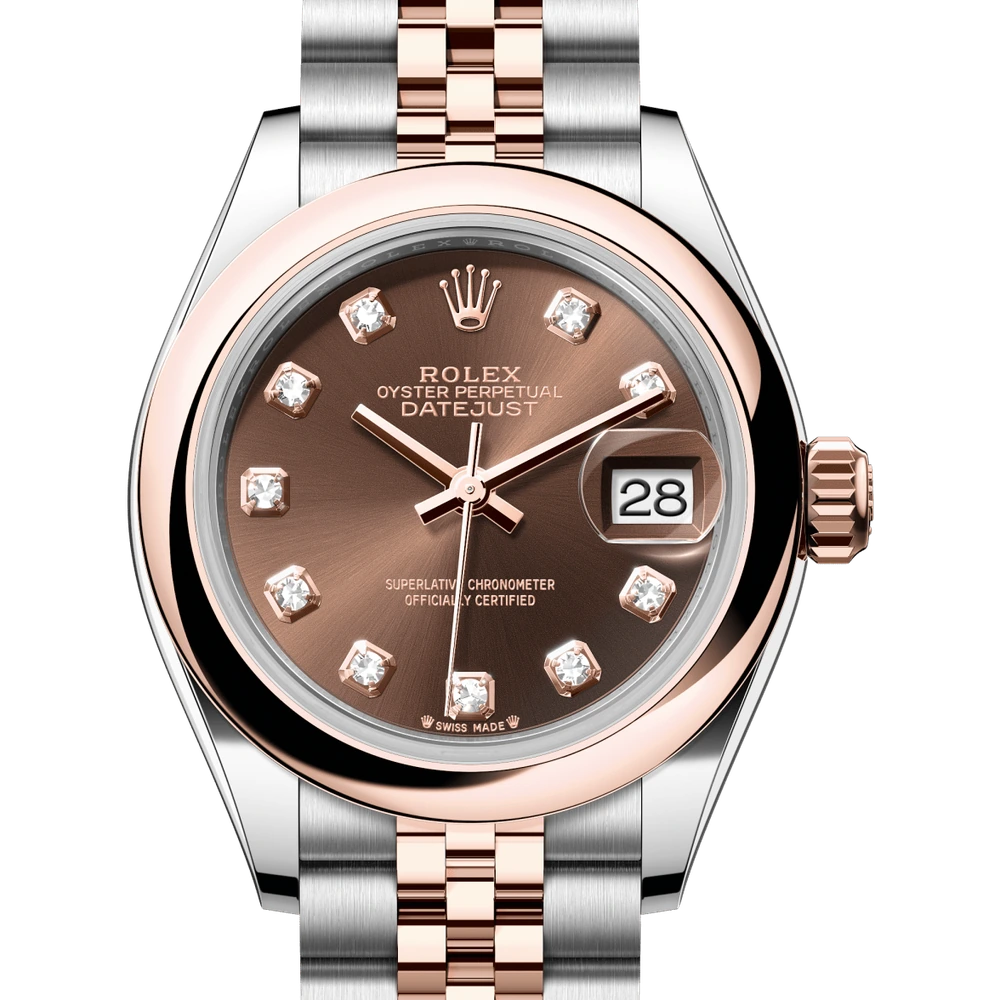 Rolex Lady-Datejust Oyster, 28 mm, Oystersteel and Everose gold Reference 279161