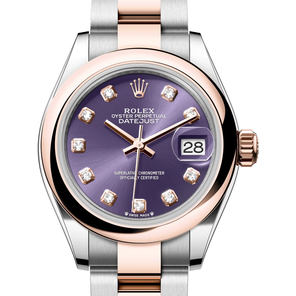 Rolex Lady-Datejust Oyster, 28 mm, Oystersteel and Everose gold Reference 279161