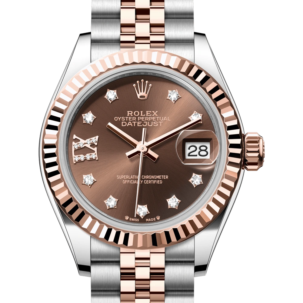 Rolex Lady-Datejust Oyster, 28 mm, Oystersteel and Everose gold Reference 279171