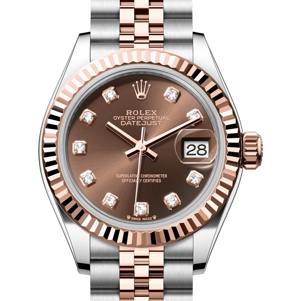 Rolex Lady-Datejust Oyster, 28 mm, Oystersteel and Everose gold Reference 279171