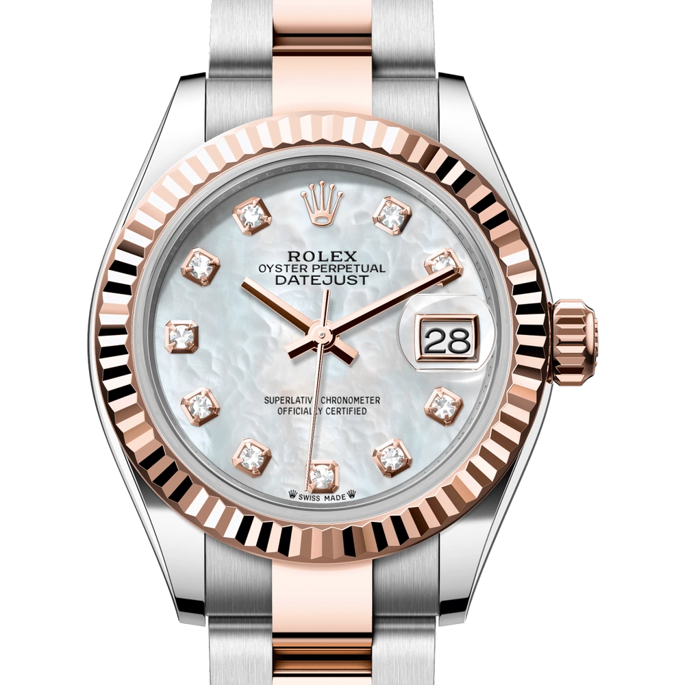 Rolex Lady-Datejust Oyster, 28 mm, Oystersteel and Everose gold Reference 279171
