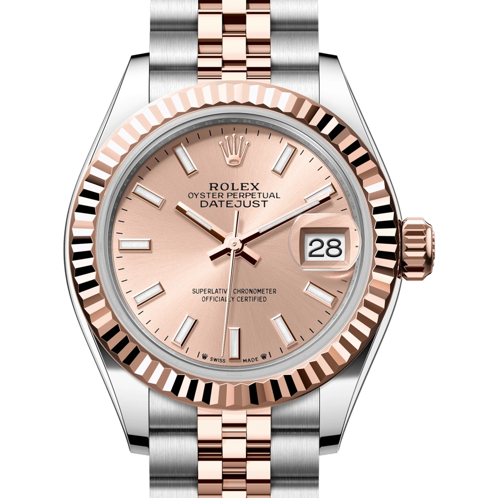 Rolex Lady-Datejust Oyster, 28 mm, Oystersteel and Everose gold Reference 279171