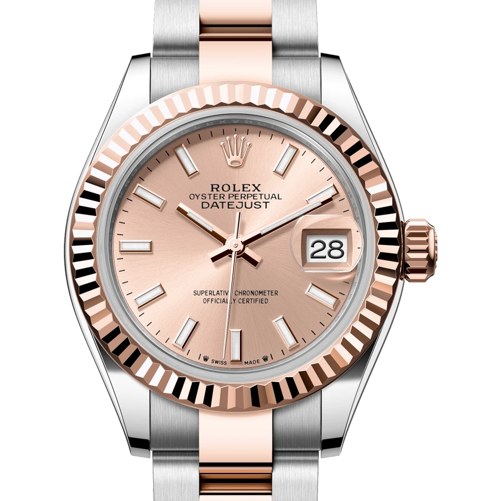 Rolex Lady-Datejust Oyster, 28 mm, Oystersteel and Everose gold Reference 279171