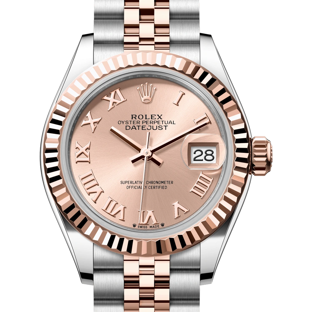 Rolex Lady-Datejust Oyster, 28 mm, Oystersteel and Everose gold Reference 279171