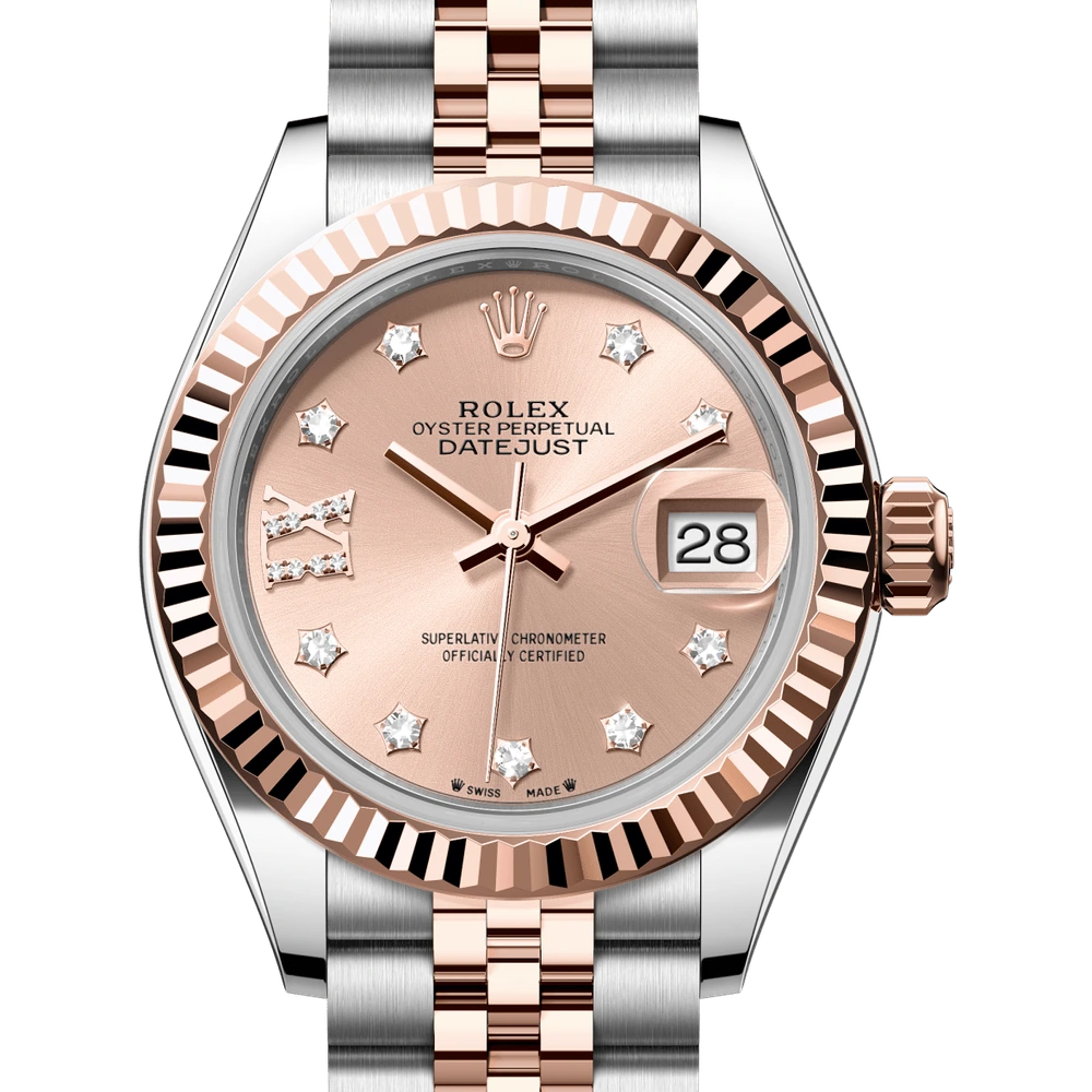 Rolex Lady-Datejust Oyster, 28 mm, Oystersteel and Everose gold Reference 279171