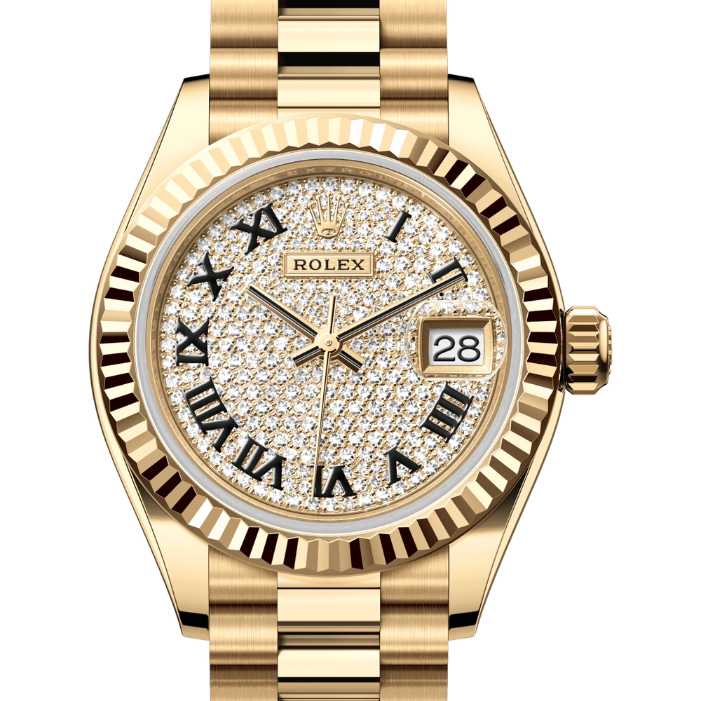 Rolex Lady-Datejust Oyster, 28 mm, yellow gold Reference 279178