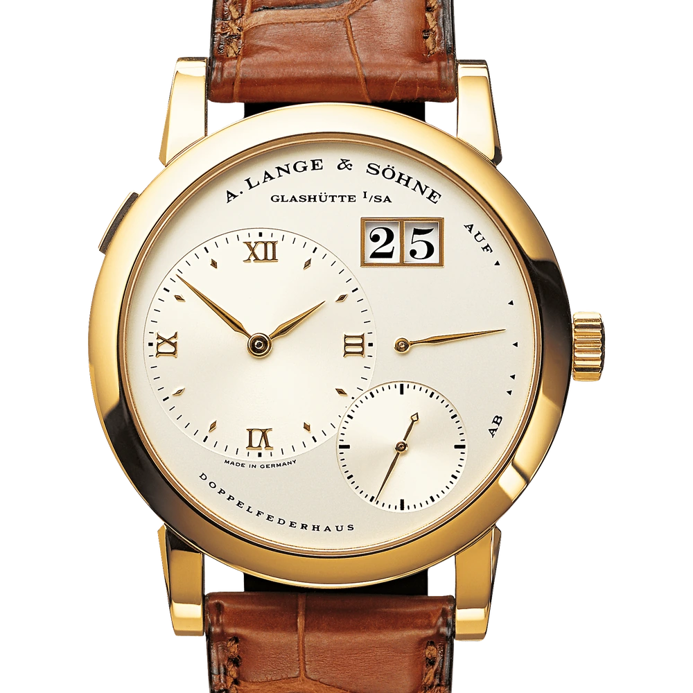 A. Lange & Söhne Yellow Gold, Argenté/yellow Dial