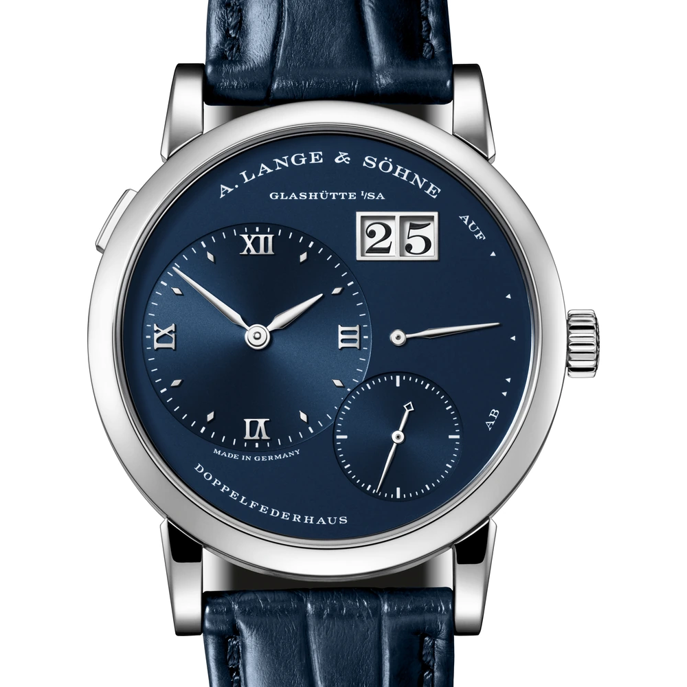 A. Lange & Söhne White Gold, Blue/rhodié Dial