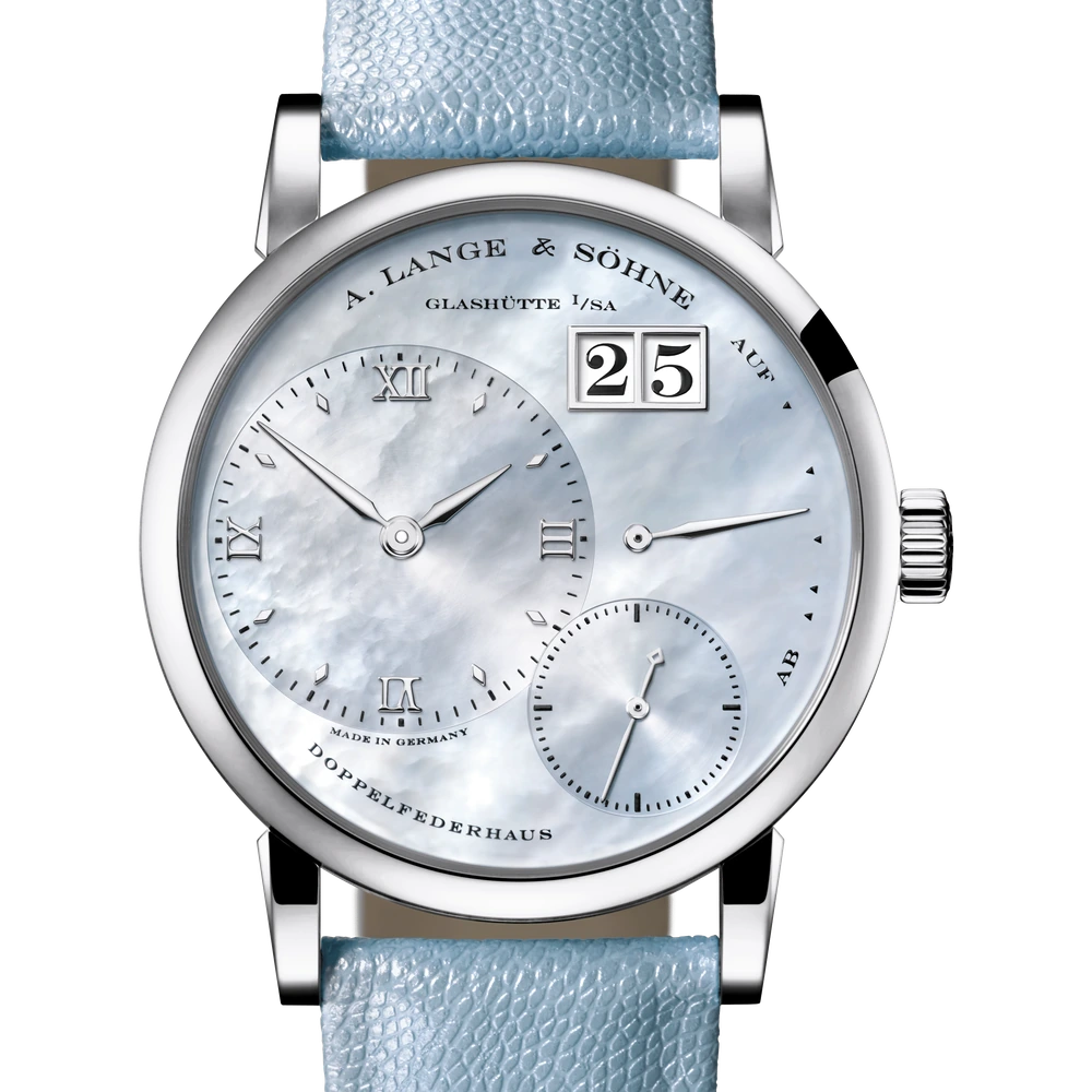 A. Lange & Söhne White Gold, Blue/rhodié Dial