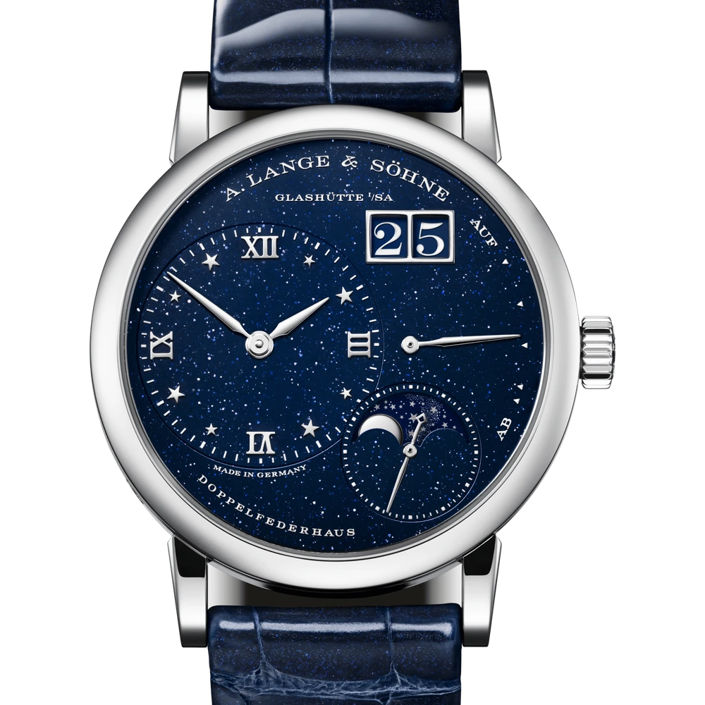 A. Lange & Söhne White Gold, Blue/rhodié Dial