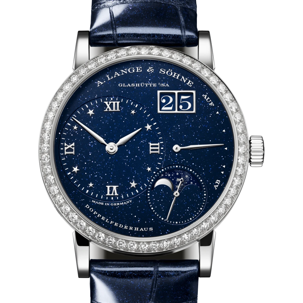 A. Lange & Söhne White Gold, Blue/rhodié Dial
