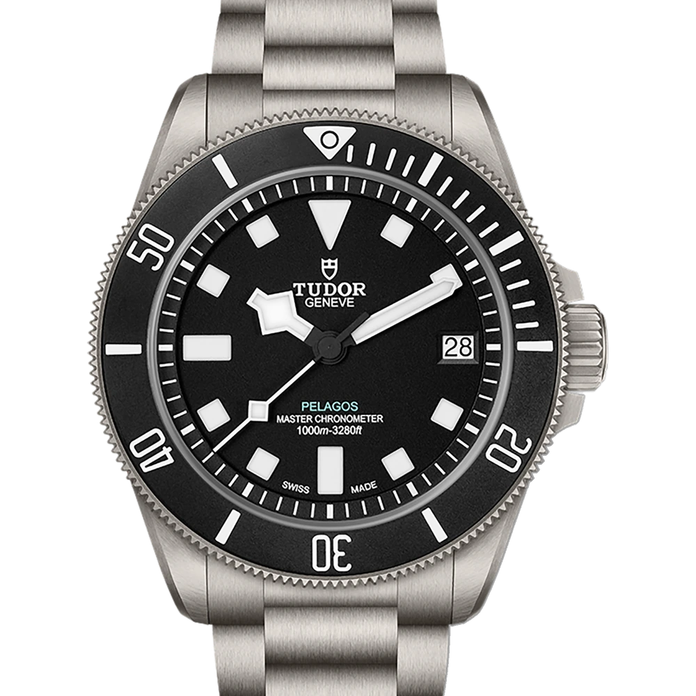 Tudor Pelagos Ultra, unidirectional rotating bezel, titanium bracelet, black matte dial