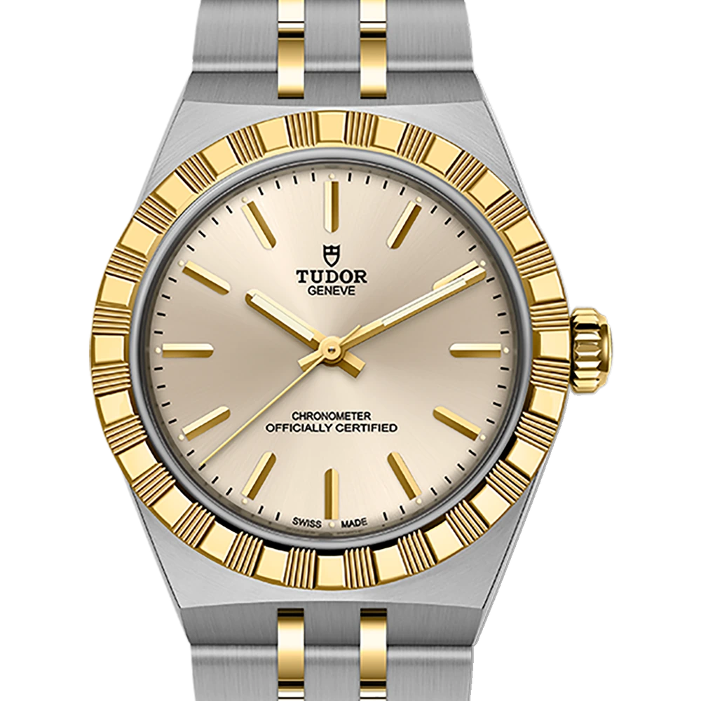 Tudor TUDOR Royal, 30mm steel and yellow gold case, steel and yellow gold bracelet, ivory dial, applied stick hour markers
