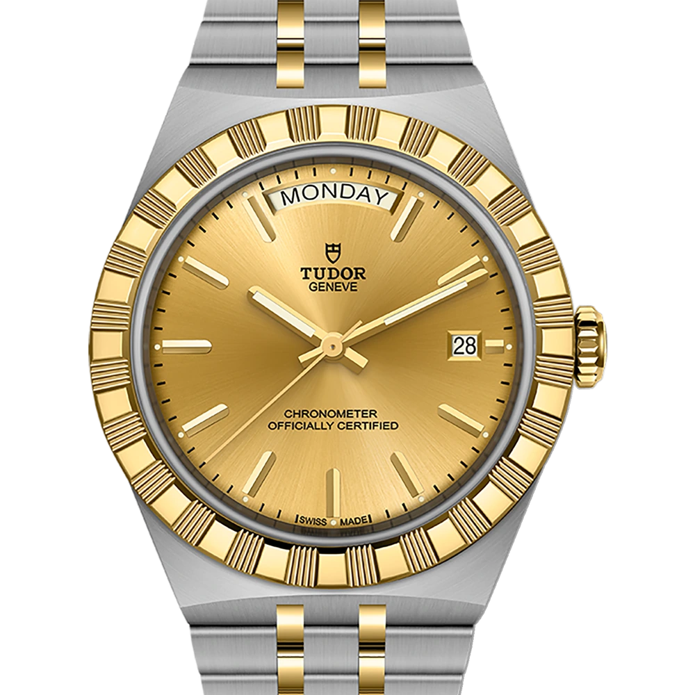 Tudor TUDOR Royal, 40mm steel and yellow gold case, steel and yellow gold bracelet, champagne-colour dial, applied stick hour markers